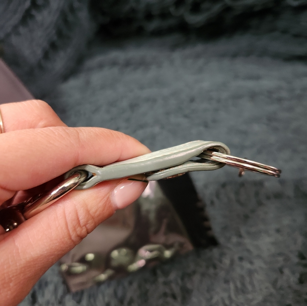 Coach Trigger Key Fob In Light Blue - Picture 6 of 6